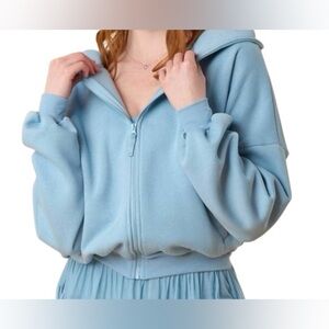 Sky Blue Women's Zip-Up Hoodie
